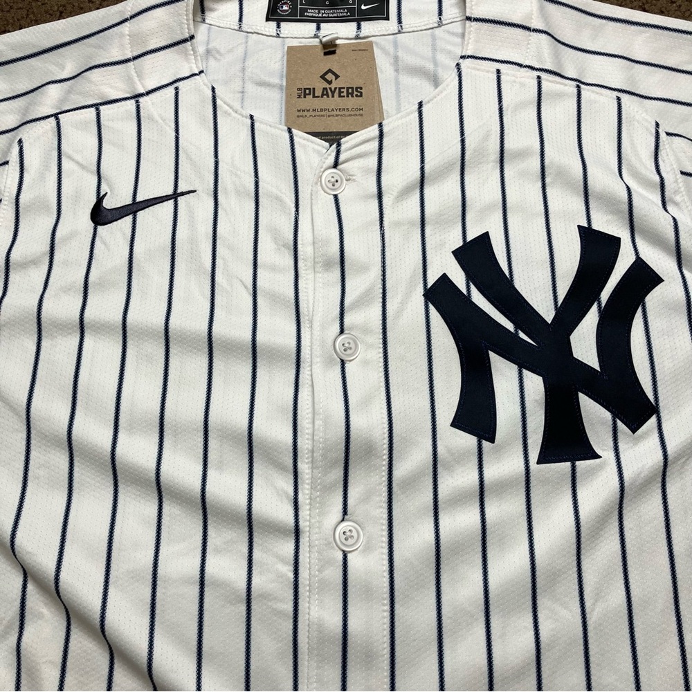 Nike New York Yankees Aaron Judge MLB Jersey Mens Size L White NWT Defect - Picture 3 of 10
